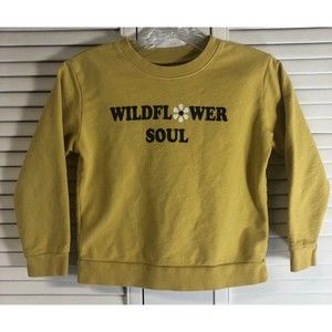 Tiny Whales Size 8 Wildflower Soul Yellow Sweatshirt